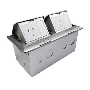 Double Pop Up Side by Side 2 X 10Amp AUTO SWITCHED GPO OUTLET (XL Carcass)