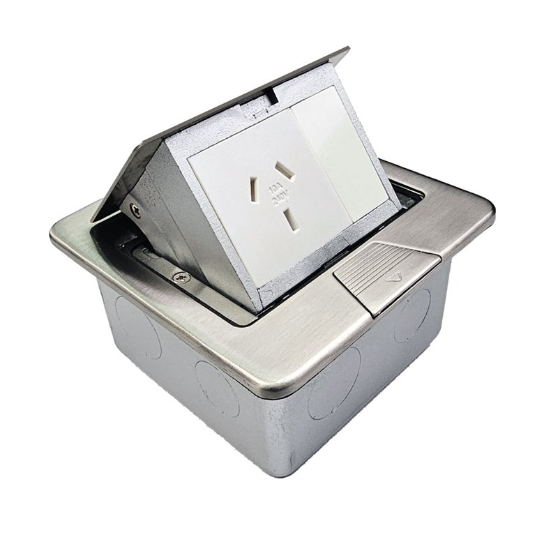 POP UP OUTLET BOX STAINLESS STEEL FLUSH 1 X Auto-Swiched Outlet