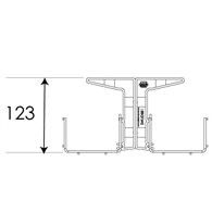  900mm Single Tier Back To Back Under Desk Cable Basket KIT (White)