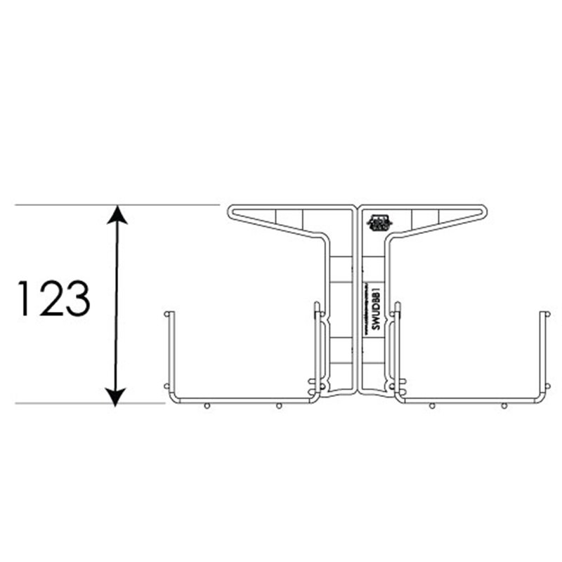  900mm Single Tier Back To Back Under Desk Cable Basket KIT (White)