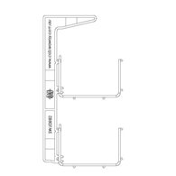 900mm Double Tier Under Desk Cable Basket KIT (White)