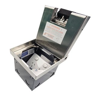 FOBSS19R1STDO3D - FFOB-149/2P3D Floor Box 1 x Standard Double GPO  3 x  Gang Data