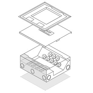 FOBBRR8P8D-SE - FFOB-250B/8P8D 8 x AUTO SWITCHED GPO + 8 GANG DATA