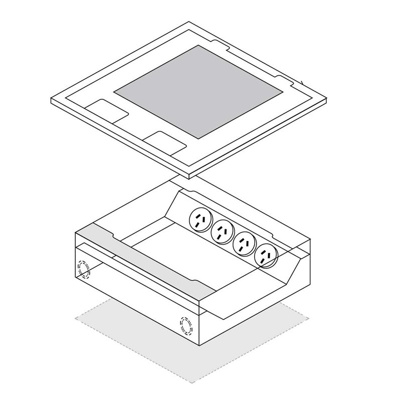 FOBSSF4P5DS80SE FFOB250/80 4 x AUTO SWITCHED GPO + 5 GANG DATA