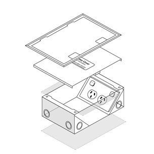 FOBSSF2STDO - FFOB-290 1 x Standard DGPO Outlet and 3 x Single Data
