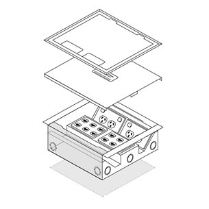 FOBSSF6STDO - FFOB-340S 4 X DGPO Outlet 12 Single Data Outlets