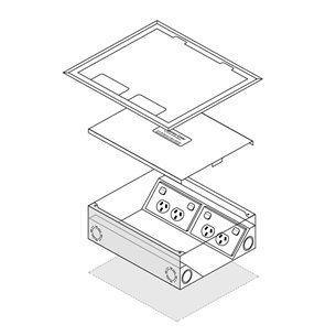 FOBSSF4STDO - FFOB-340S/4P12D 4x STANDARD OUTLETS