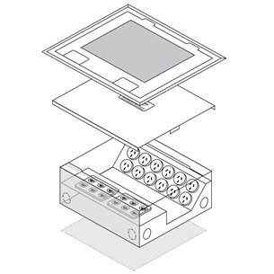 FOBSSR12P12D - FFOB-340 12 X 10amp Auto Switched Outlet 12 X 10amp Auto Switched Outlet 12 Single Data Outlets