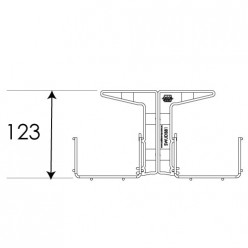 900mm Single Tier Back to Back Under Desk Cable Basket (white)