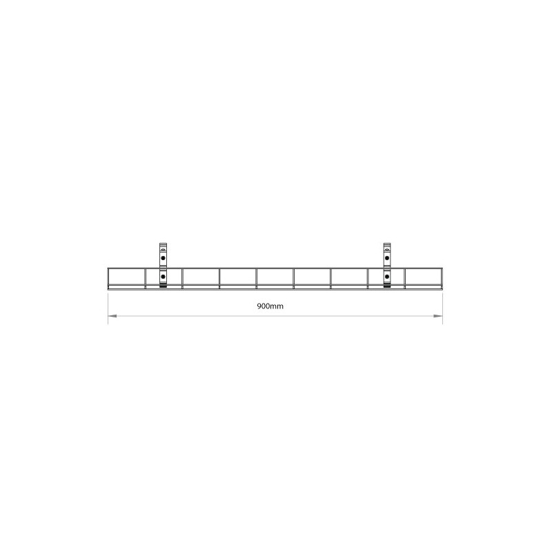 900mm Single Tier Back to Back Under Desk Cable Basket (white)