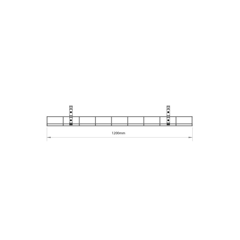 1200mm Single Tier Under Desk Cable Basket KIT (white)