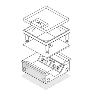 FOBBR22R4STDO - FFOB-550B 4 X 10amp DGPO OUTLET