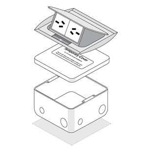 PUBRF2P - FFOB-122B  2 X 10Amp AUTO SWITCHED GPO OUTLET