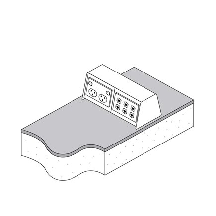 AFB2/20 Above Ground Floor Box Black Ripple (Back to Back Blank)