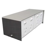 FP Series Floor Pedestal Outlet Box Stainless Steel 4 x DGPO (BACK TO BACK)
