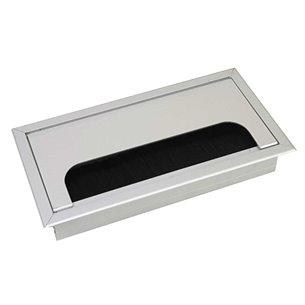 DESK CABLE ENTRY 80x160 ANODISED