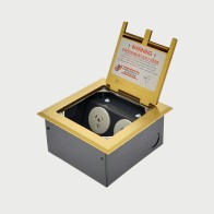 FOBBRF2PS67 -  FFOB-142 Floor Box 2 x 10Amp Round Auto switched GPOs