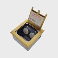FOBBRF2PS67 -  FFOB-142 Floor Box 2 x 10Amp Round Auto switched GPOs