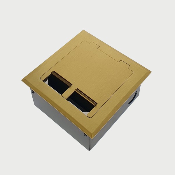 FOBBRF2PS67 -  FFOB-142 Floor Box 2 x 10Amp Round Auto switched GPOs