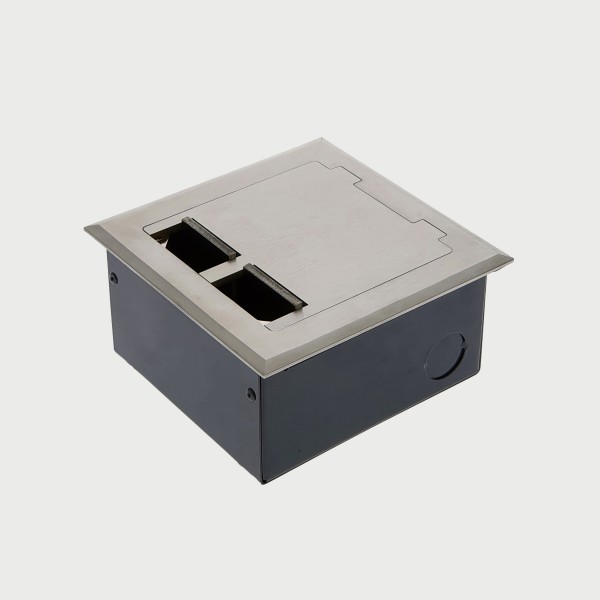 FOBSSF2PS67 - FFOB-143 Floor Box 2 x 10Amp Round Auto switched GPOs