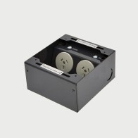 FOBSSBF2PS67 - FFOB-143BLK Floor Box 2 x 10Amp Round Auto switched GPOs