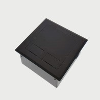 FOBSSBF2PS67 - FFOB-143BLK Floor Box 2 x 10Amp Round Auto switched GPOs