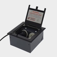 FOBSSBF2PS67 - FFOB-143BLK Floor Box 2 x 10Amp Round Auto switched GPOs