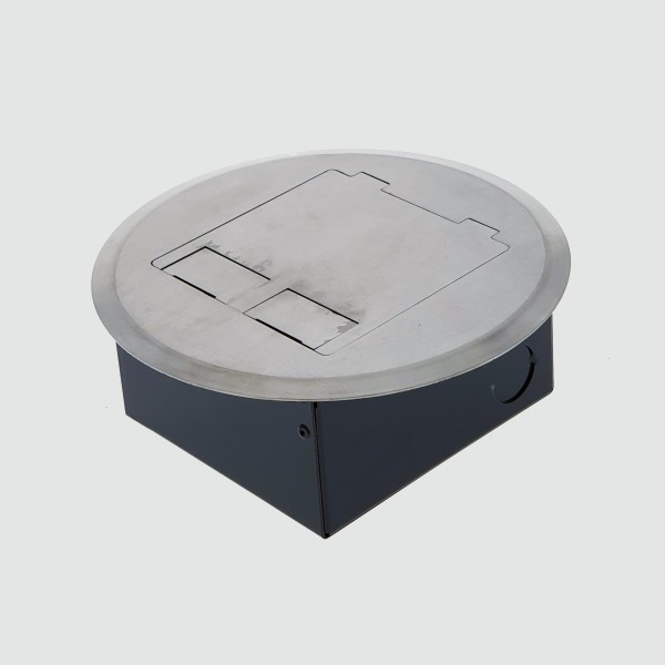 FOBCSSF2PS67 - FFOB-143R Floor Box 2 x 10Amp Round Auto switched GPOs