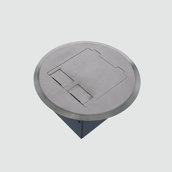 FOBCSSF2PS67 - FFOB-143R Floor Box 2 x 10Amp Round Auto switched GPOs