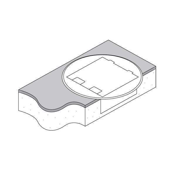 FFOB-143R Floor Box 2 x 10Amp Round Auto switched GPOs