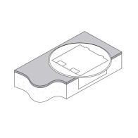 FFOB-143R Floor Box 2 x 10Amp Round Auto switched GPOs