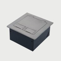 FOBSSF2PS67-SE - FFOB-143F Floor Box 2 x 10Amp Round Auto switched GPOs