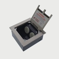 FOBSSF2PS67-SE - FFOB-143F Floor Box 2 x 10Amp Round Auto switched GPOs