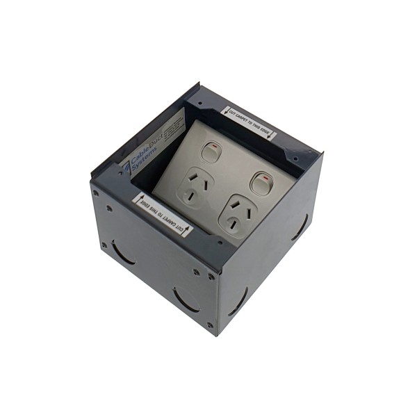 FOBBRF1STDO3D - FFOB-147 Floor Box 1 x Standard  DGPOs + 3 Data Provisions