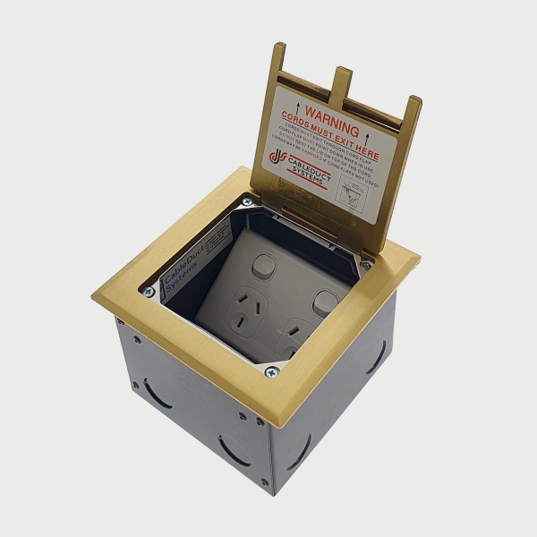 FOBBRF1STDO3D - FFOB-147 Floor Box 1 x Standard  DGPOs + 3 Data Provisions