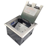 FOBSSF1STDO3D - FFOB-148 Floor Box 1 x Double GPO Outlet + 3 Data Provisions