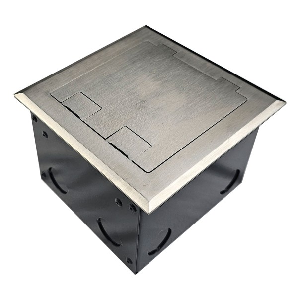 FOBSSF1STDO3D - FFOB-148 Floor Box 1 x Double GPO Outlet + 3 Data Provisions