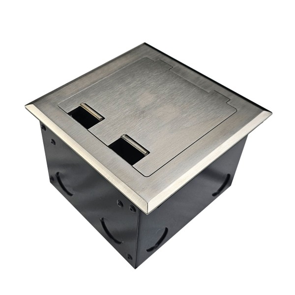 FOBSSF1STDO3D - FFOB-148 Floor Box 1 x Double GPO Outlet + 3 Data Provisions