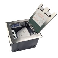 FOBSSF1STDO3D - FFOB-148 Floor Box 1 x Double GPO Outlet + 3 Data Provisions