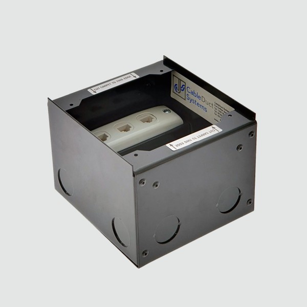 FOBSSBF1STDO3D - FFOB-148BLK Floor Box 1 x Standard  DGPOs + 3 Data Provisions