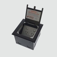 FOBSSBF1STDO3D - FFOB-148BLK Floor Box 1 x Standard  DGPOs + 3 Data Provisions
