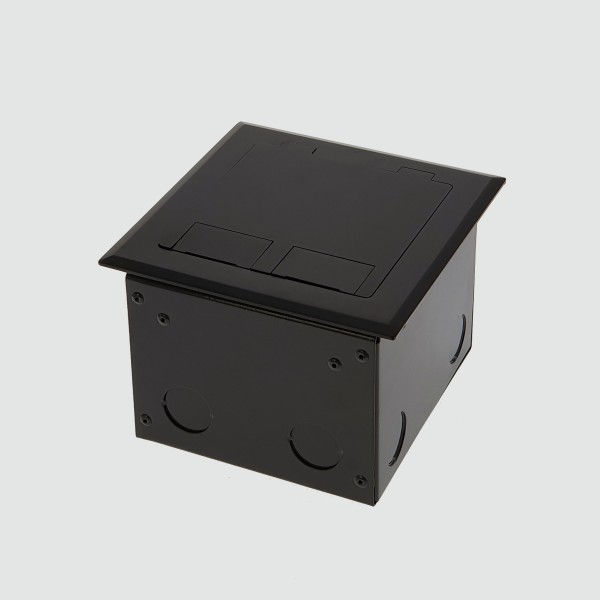 FOBSSBF1STDO3D - FFOB-148BLK Floor Box 1 x Standard  DGPOs + 3 Data Provisions