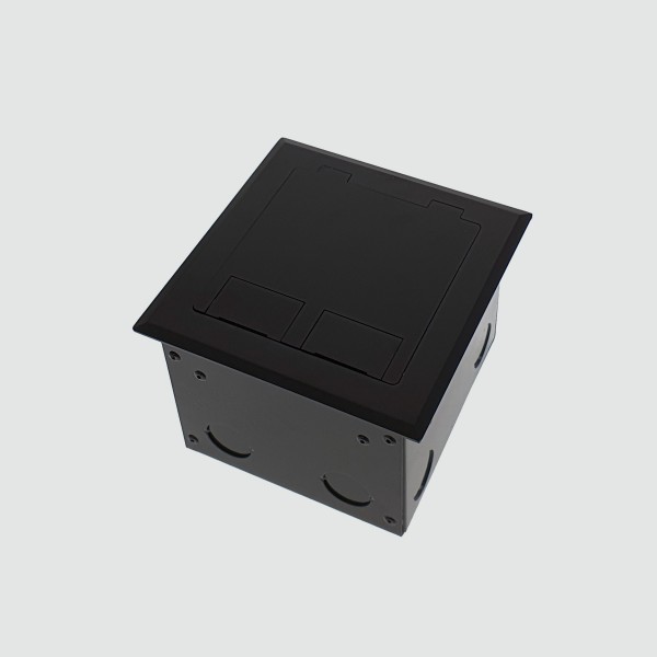 FOBSSBF1STDO3D - FFOB-148BLK Floor Box 1 x Standard  DGPOs + 3 Data Provisions