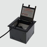 FOBSSBF1STDO3D - FFOB-148BLK Floor Box 1 x Standard  DGPOs + 3 Data Provisions