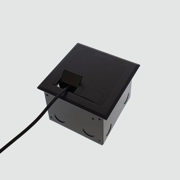 FOBSSBF1STDO3D - FFOB-148BLK Floor Box 1 x Standard  DGPOs + 3 Data Provisions