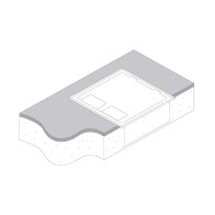 FFOB-148BLK Floor Box 1 x Standard  DGPOs + 3 Data Provisions