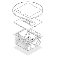 FFOB-148R Floor Box 1 x Standard  DGPOs + 3 Data Provisions