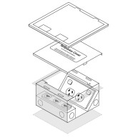 FFOB-148F Floor Box 1 x Standard  DGPOs + 3 Data Provisions