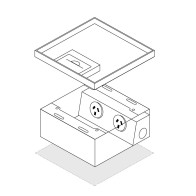 FFOB149SS19R2P - FFOB-149/2A Floor Box 2 x 10Amp Round Auto switched GPOs