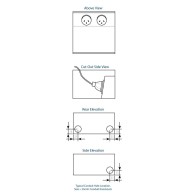 FFOB149SS19R2P - FFOB-149/2A Floor Box 2 x 10Amp Round Auto switched GPOs